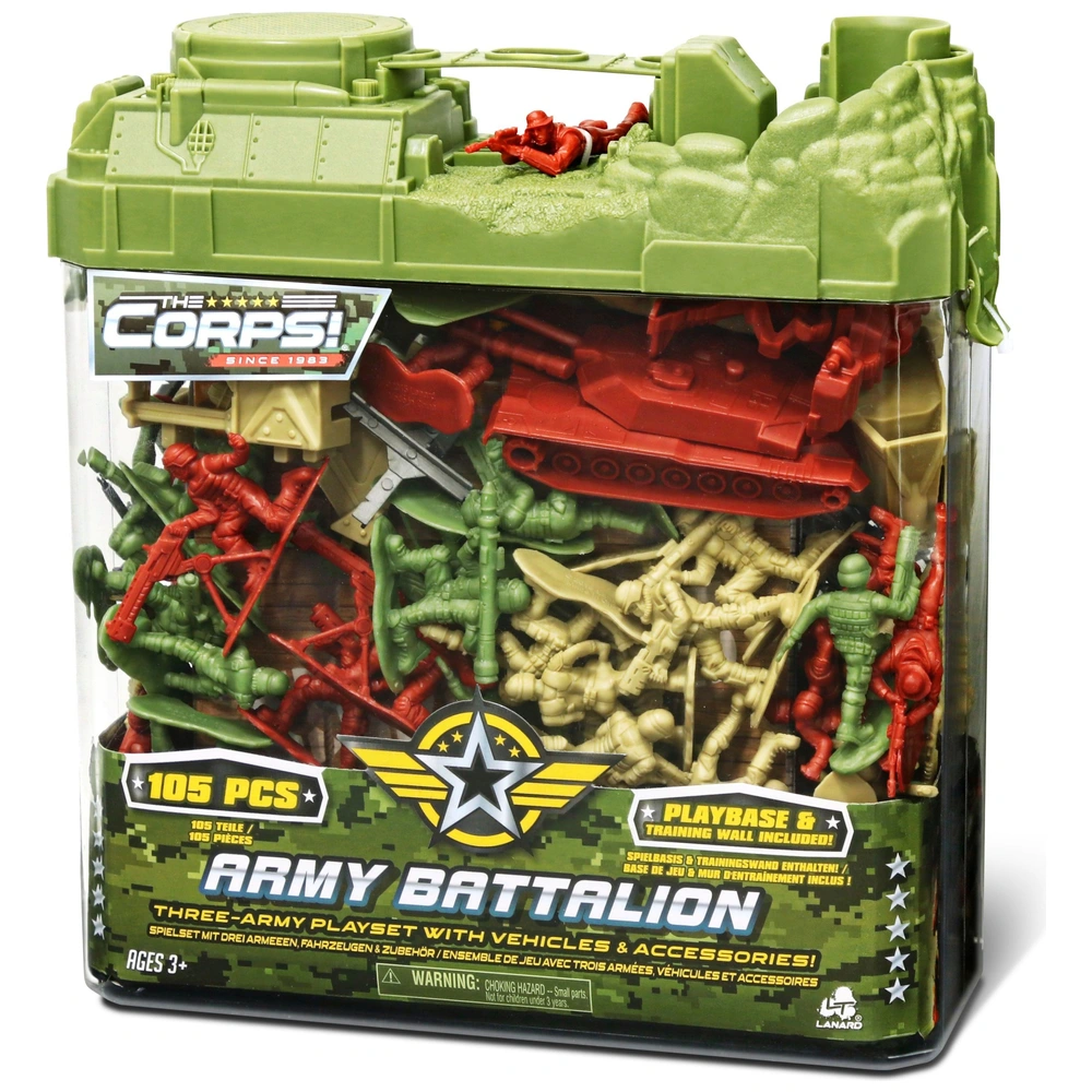 The Corps! Army Men Toy Soldiers Battalion Tub 104 Pieces Smyths