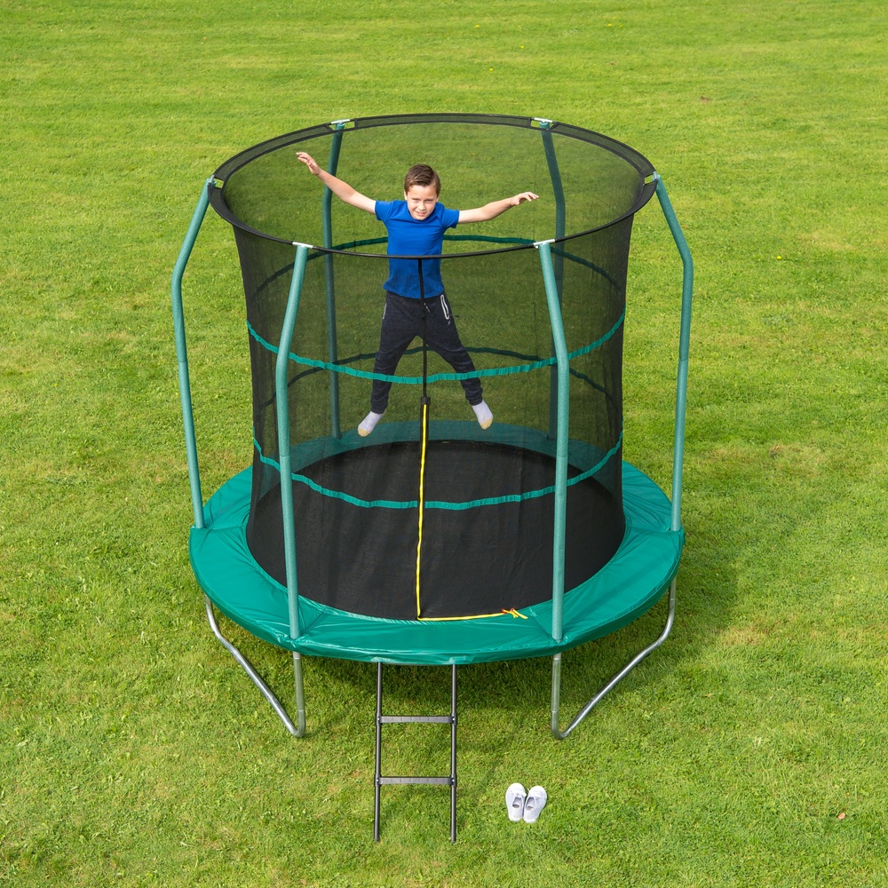 De onze Automatisch Postcode TechSport outdoor trampoline rond met net 244 cm | Smyths Toys Nederland