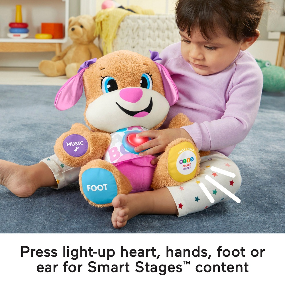 Britains Fisher Price LAUGH & LEARN SMART STAGES FIRST WORDS SISTER Soft Sensory Toy 6m+ 