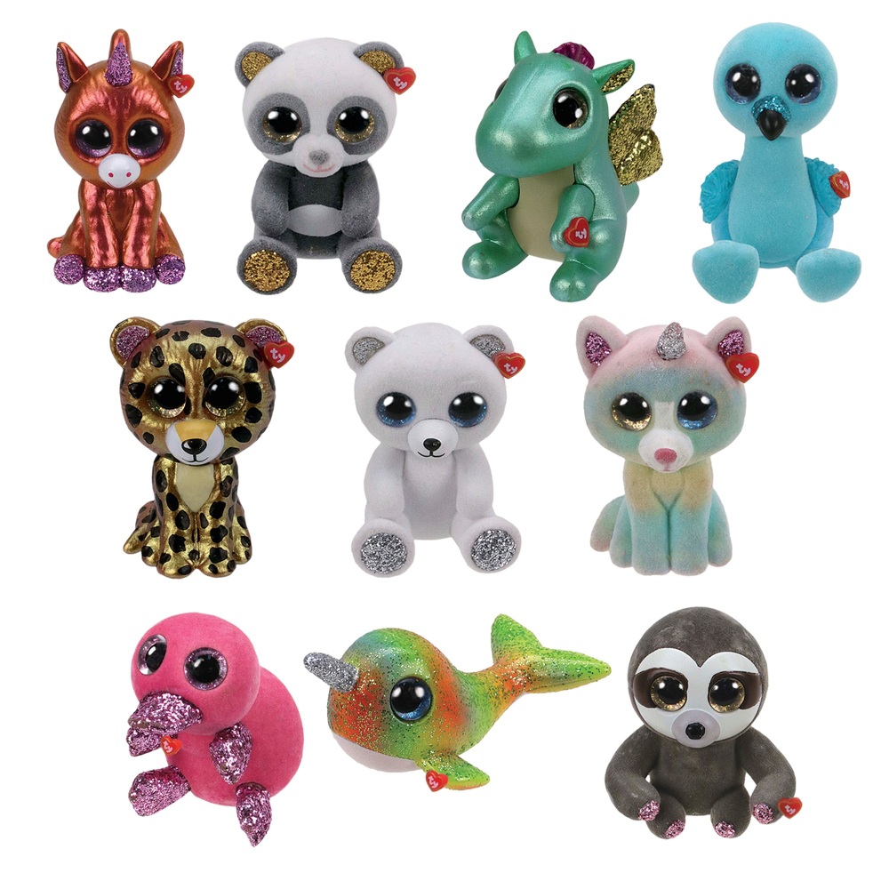 SET of 12 Ty Beanie Boos Mini Boo Hand Painted Collectible Series 1 Figurines 