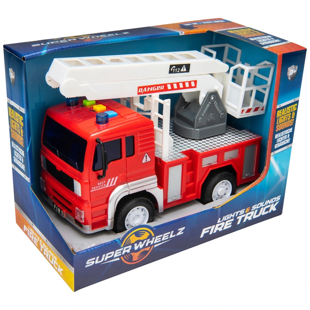 GOPLUS Antislipvoertuig met bellenblaaspistool, glijauto met sirene en muziek voor jongens en meisjes, brandweer-glijvoertuig met glinsterende lichten, kindervoertuig voor 18-36 maanden, rood (model 1