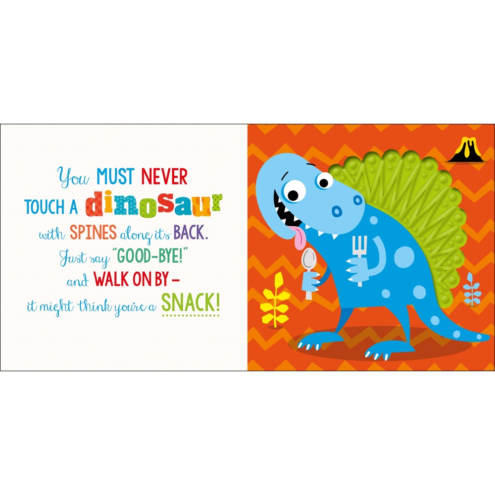 Never Touch a Dinosaur! Touch and Feel Book