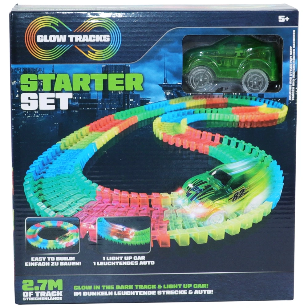 Glow Tracks Circuit Starter Pack avec véhicule 2,70 m Smyths