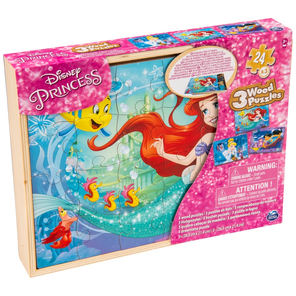 Disney Prinses Houten Puzzels Pack in Opslag Tray Assortiment | Smyths Toys Nederland