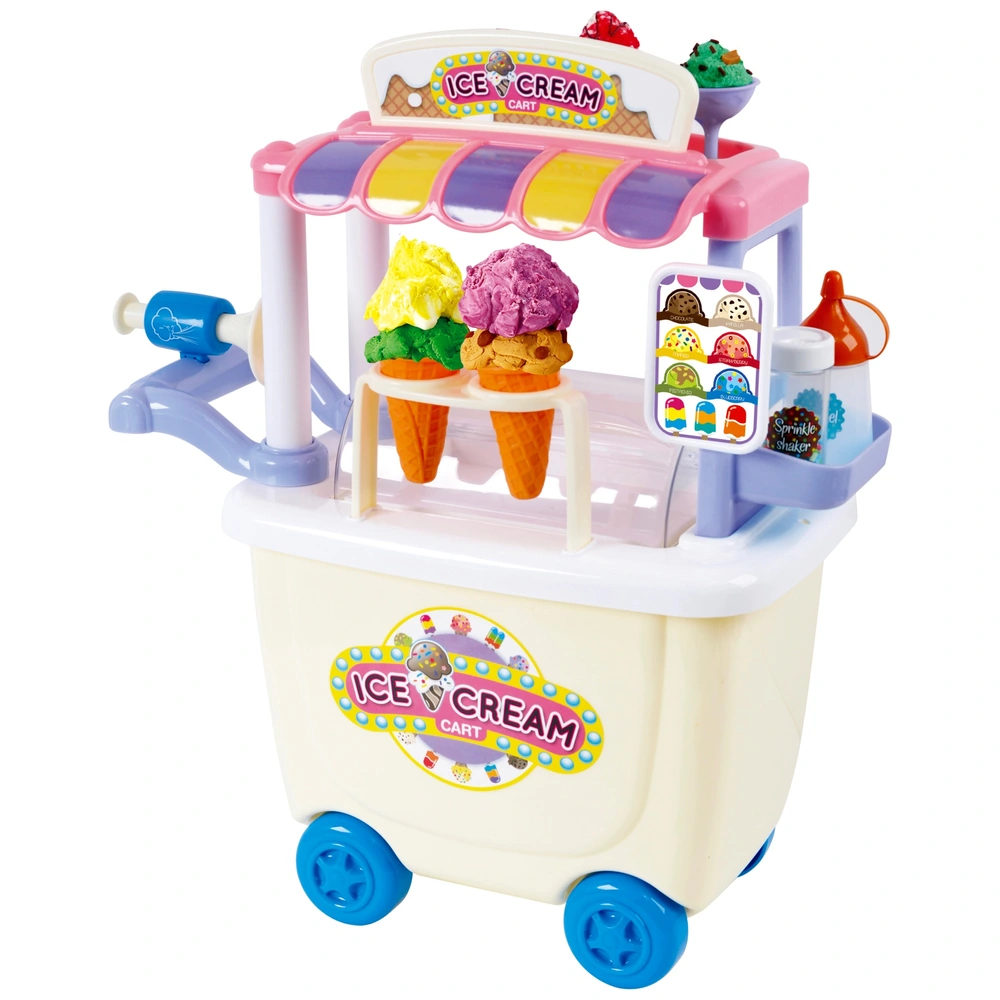 Camion De Glaces Miniature 1/36 - Jouet En Métal Moulé, Avec Lumière Et Son - Neuf Avec Boîte - Rose