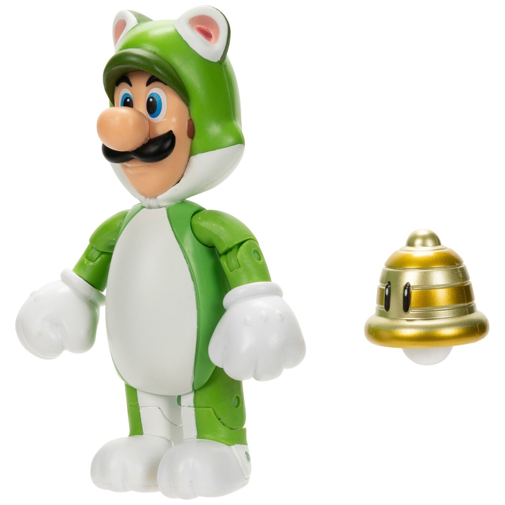 Super Mario Figure Cat Luigi With Super Bell Accessory 