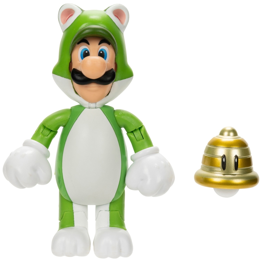 Super Mario Figure Cat Luigi with Super Bell Accessory | Smyths Toys UK