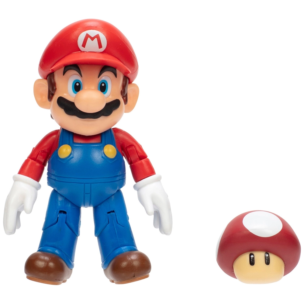 Nintendo Super Mario Figure Mario with Super Mushroom 10cm