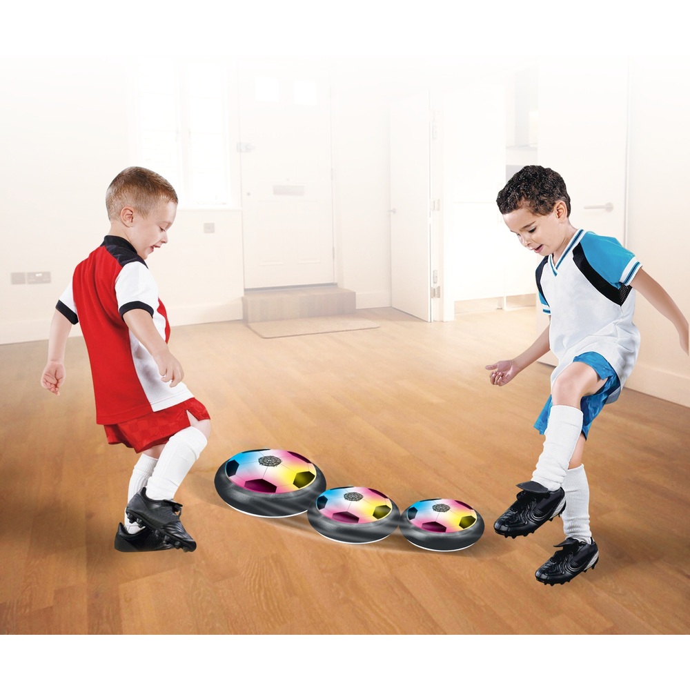 Maxesla Air Power Fußball Set, Wiederaufladbar Hover Soccer Ball Fussball  mit weichen Schaumstoff-Protektoren und LED-Licht, Air Power Soccer mit 2