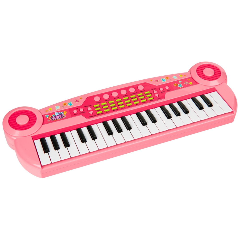 clavier de piano électronique à 37 touches rose 47 x 21 x 39cm pour enfants  jouet éducatif portable avec lumière rythmique