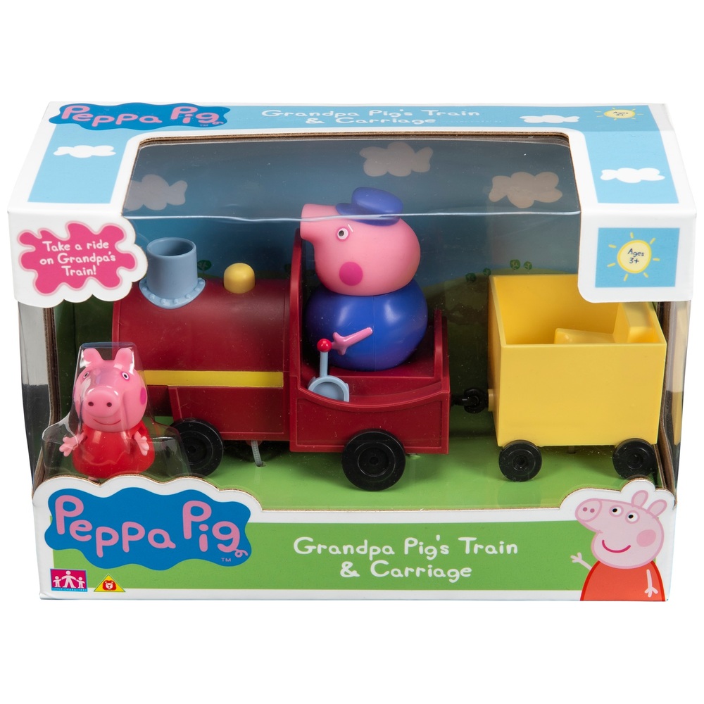 Peppa Pig Grandpa Pig's Train and Carriage | Smyths Toys Ireland