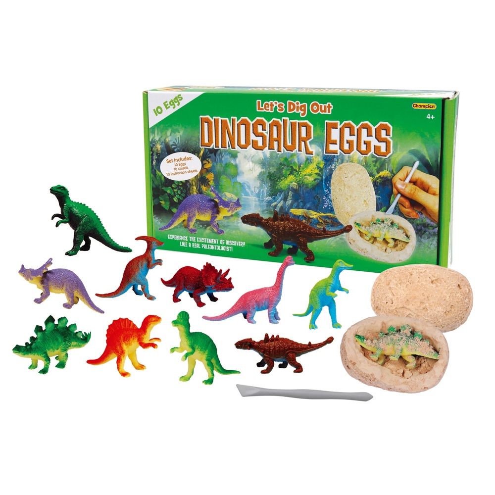 Dino Eier-Dinosaurier Ausgrabung Taschengeld Spielzeug 3x I Dig It