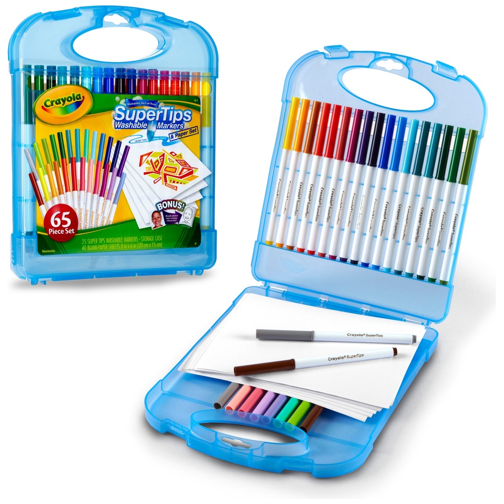 Jeu De Coloriage CRAYOLA Q5G8N Crayola SuperTips Lavable-feutre à colorier  stylos, paquet de 24 - Cdiscount Jeux - Jouets