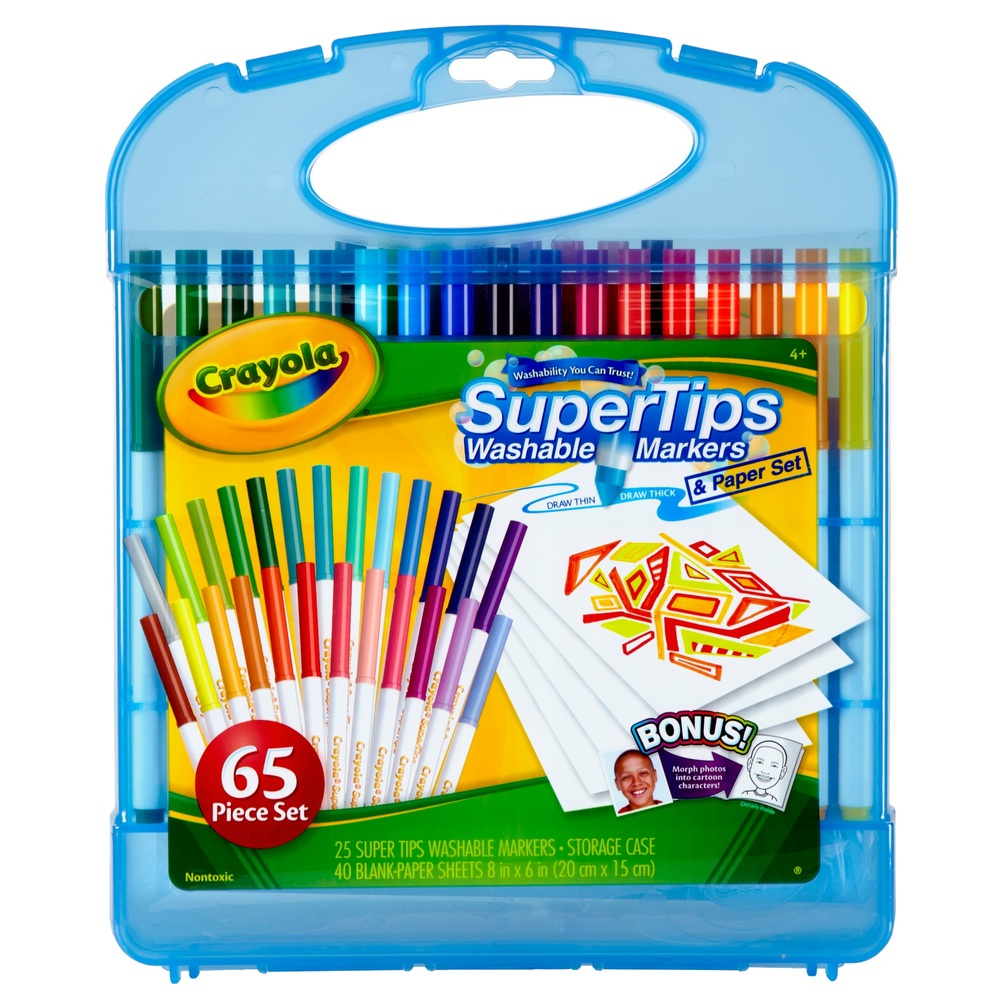 Crayola - Mallette 25 feutres Lavables Supertips