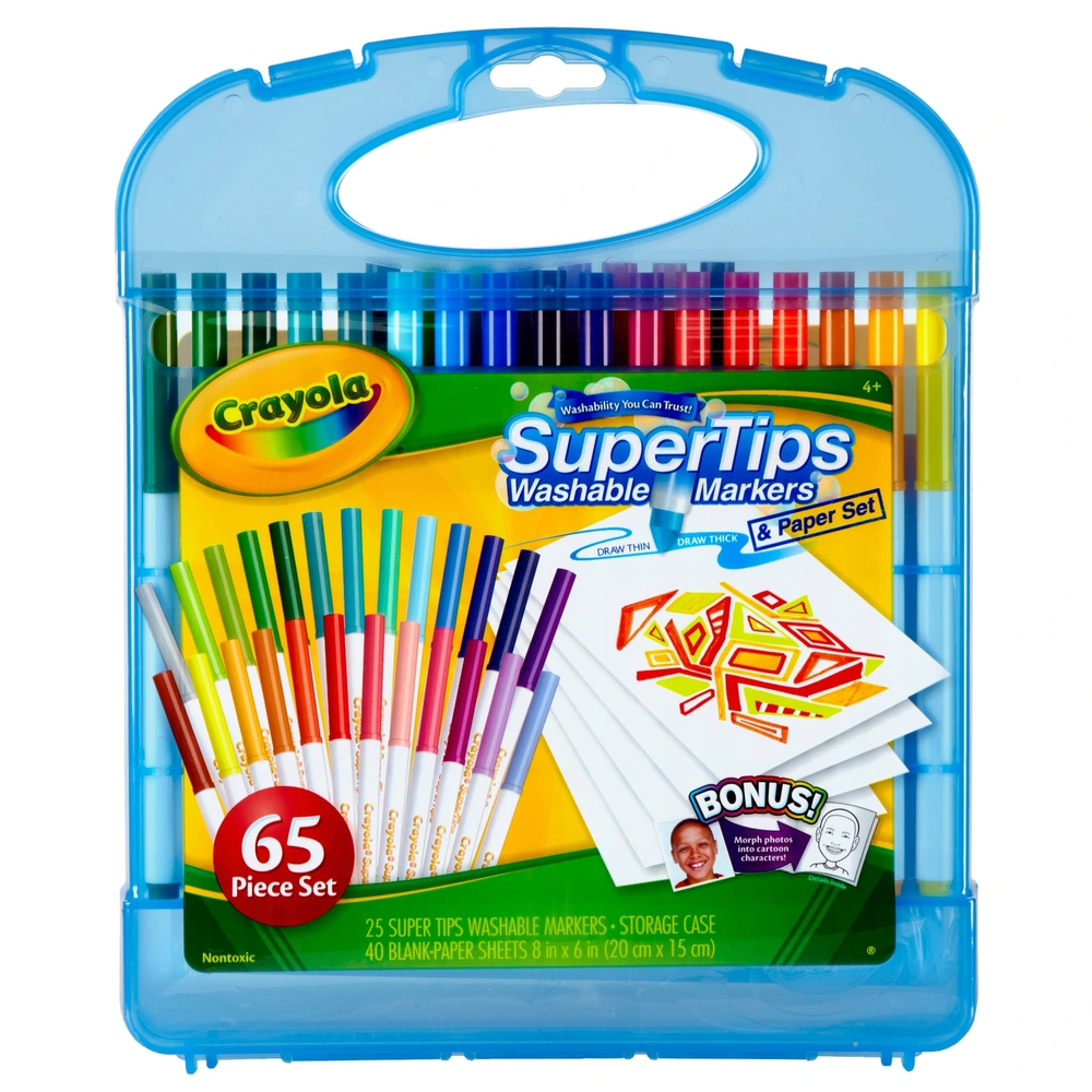 Crayola Markers Super Tips Washable Create Colour Case with