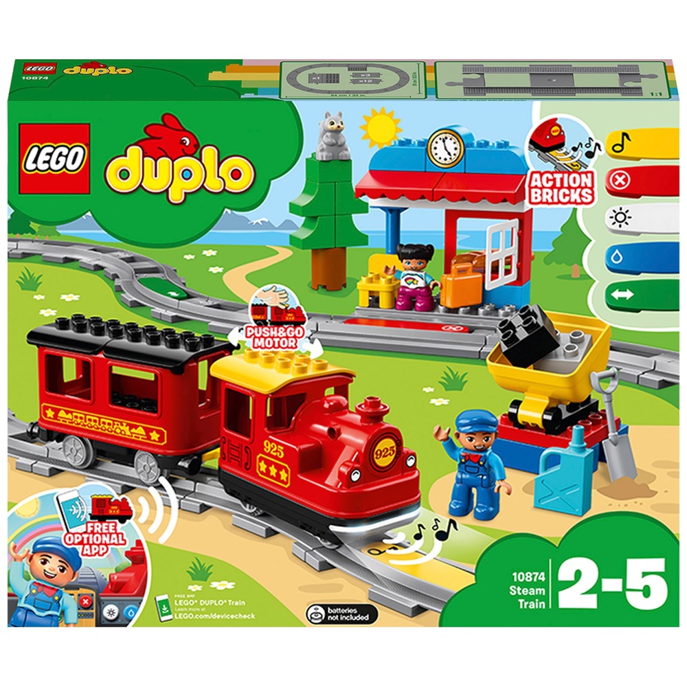 økologisk hamburger Fru LEGO DUPLO Set 10874 Dampfeisenbahn | Smyths Toys Deutschland