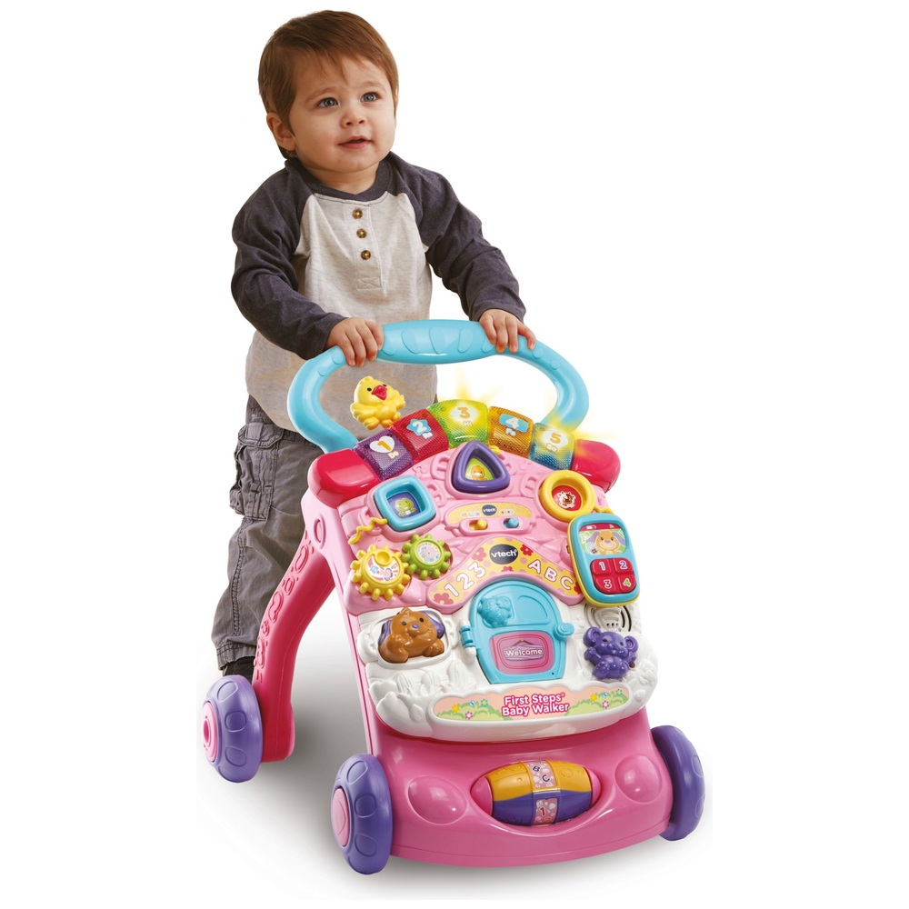 VTech Baby First Steps Baby Walker, Red