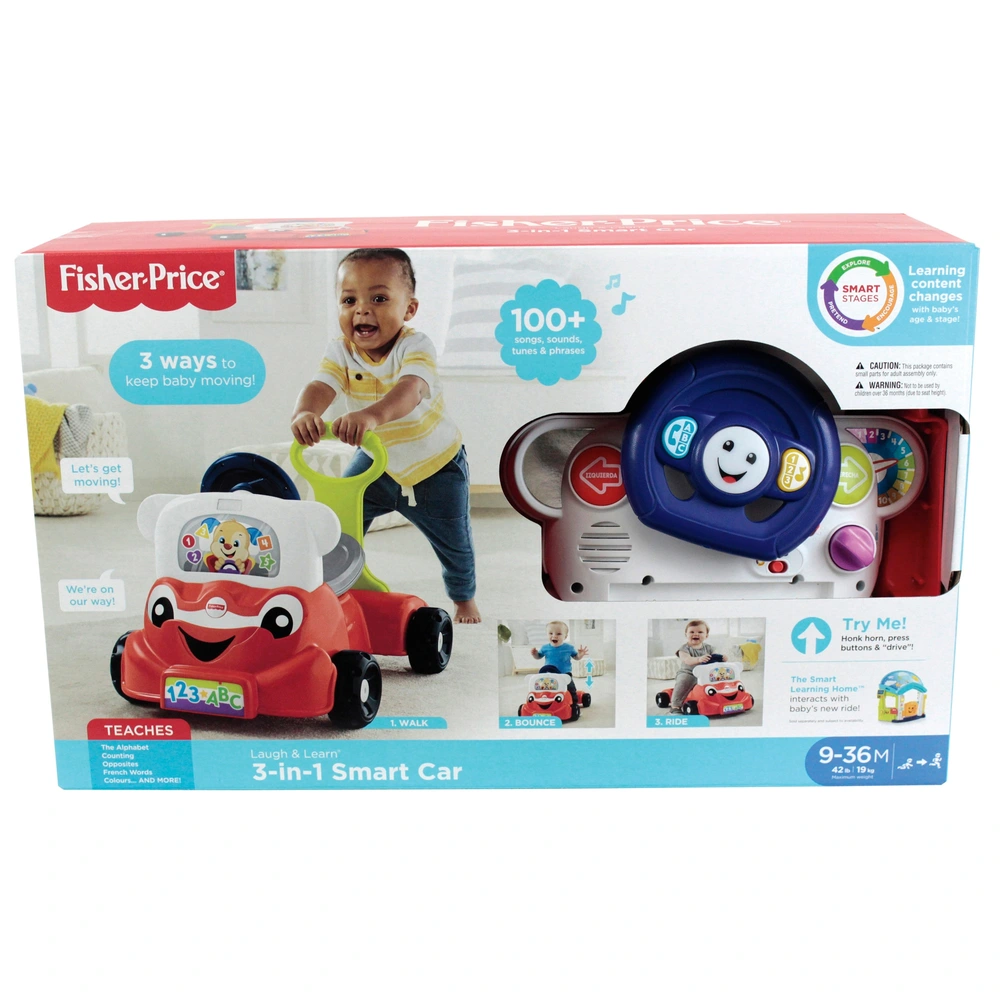 Fisher-Price Laugh Learn 3-in-1 Smart Car Smyths Toys UK
