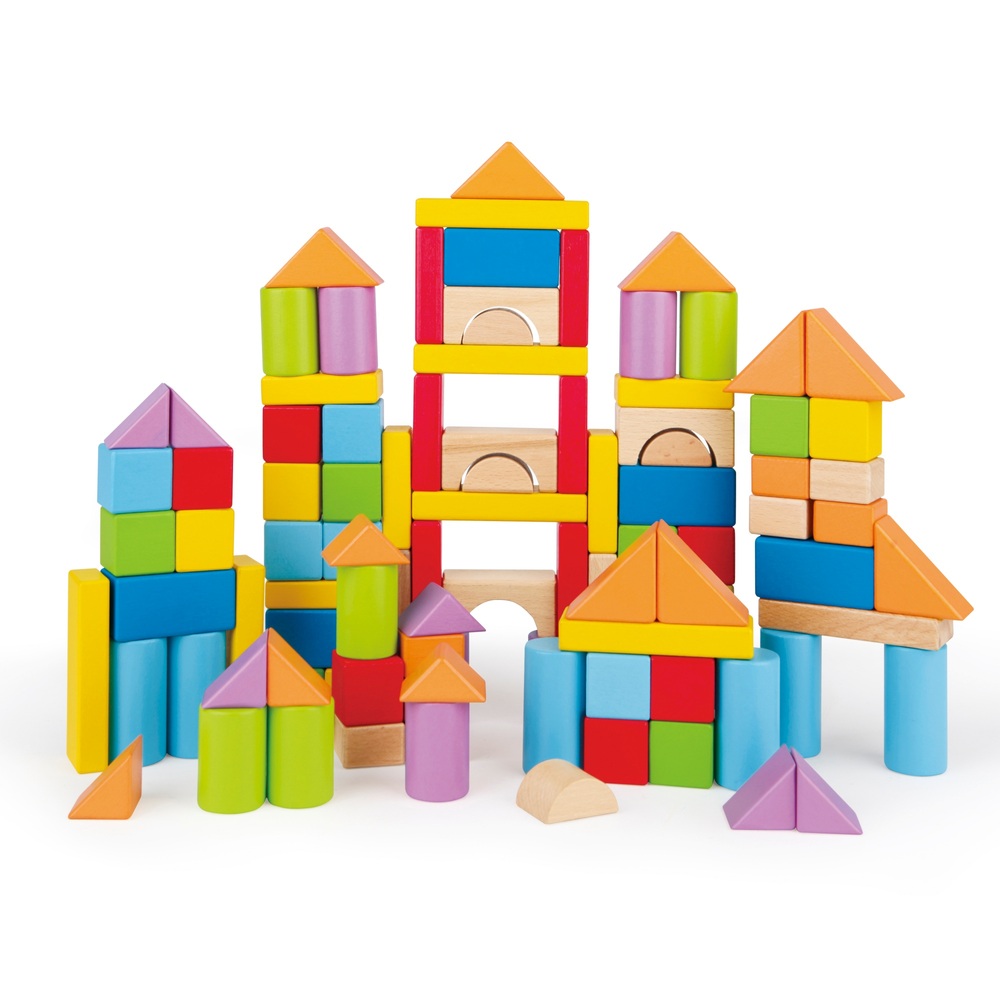 80 Piece Hape Kids Wooden Blocks City Block Set 