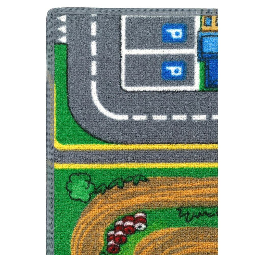 PLAY4FUN Tapis de jeu - Circuit de voiture en ville - 200 x 95 cm