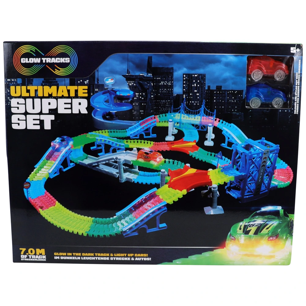 Glow Tracks Glow-in-the-Dark Race Track Ultimate Super Set