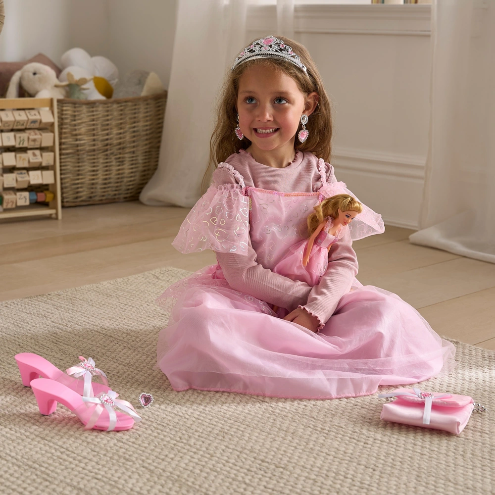 strapless open back dress Little Adventures Deluxe Pink Princess Dress Up Costume main image 1