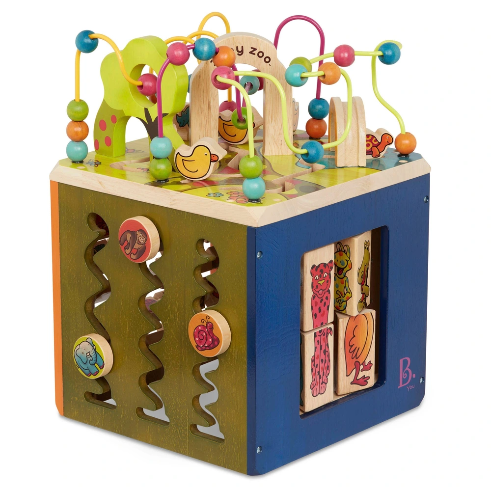 B. toys Houten Activiteitenkubus Zany Zoo Baby | Smyths Toys Nederland
