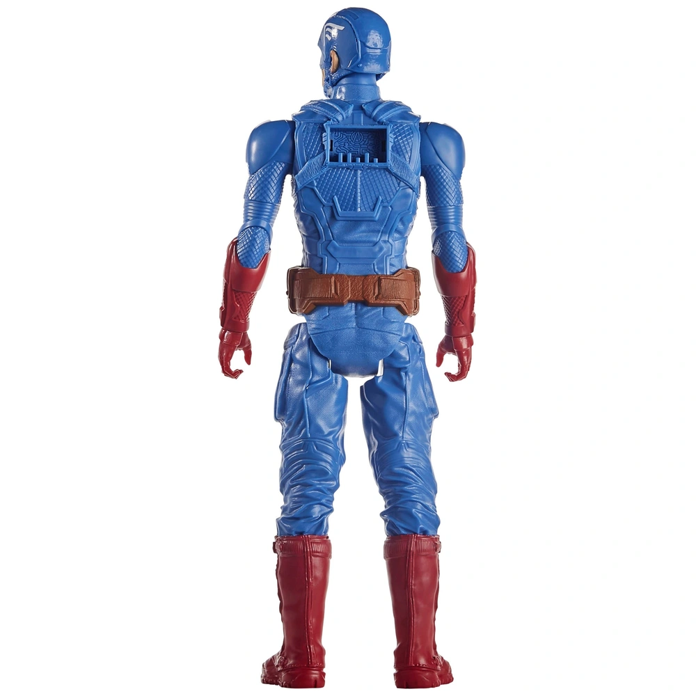 Marvel Avengers Titan Hero - Action Figure Di Capitan America Con Scudo Da Battaglia - 5
