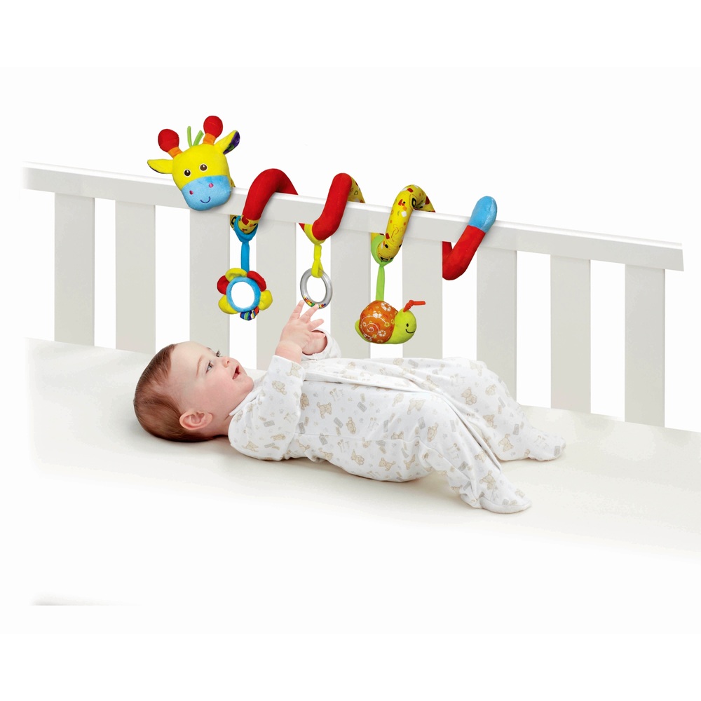 Spielzeug BROADREAM Spirale Aktivitätsspirale mit Kinderwagen Kinderwagen oder Hängebett Insekt 