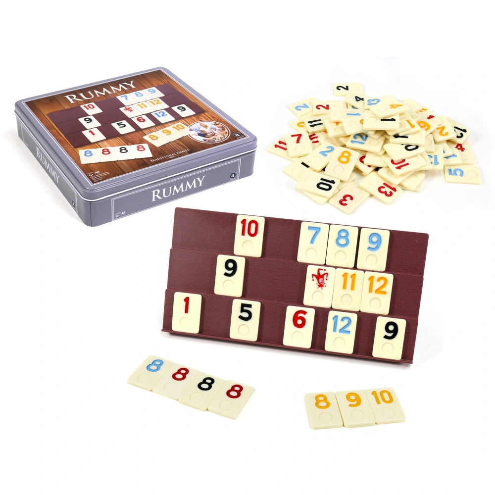 ファンデーション Rummy Rummy Spiel aus Holz im Holzkoffer | Familienspiele | Brettspiele