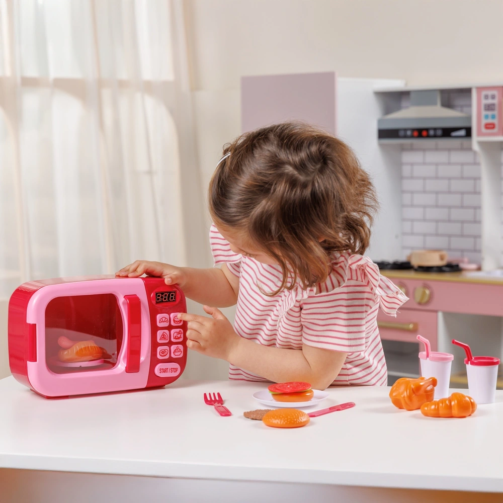 Kitchen Corner Microwave Playset Pink Smyths Toys UK