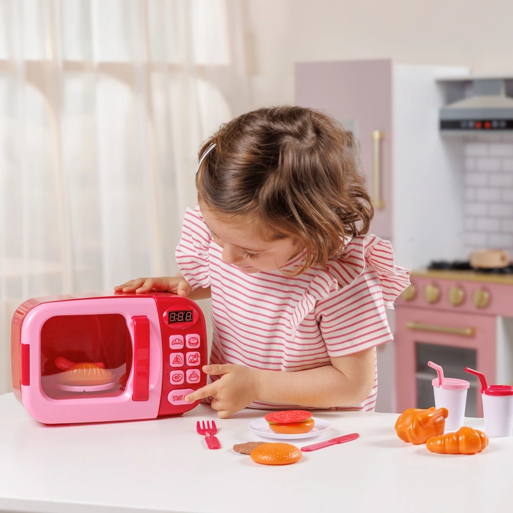 Kitchen Corner Microwave Playset Pink Smyths Toys UK