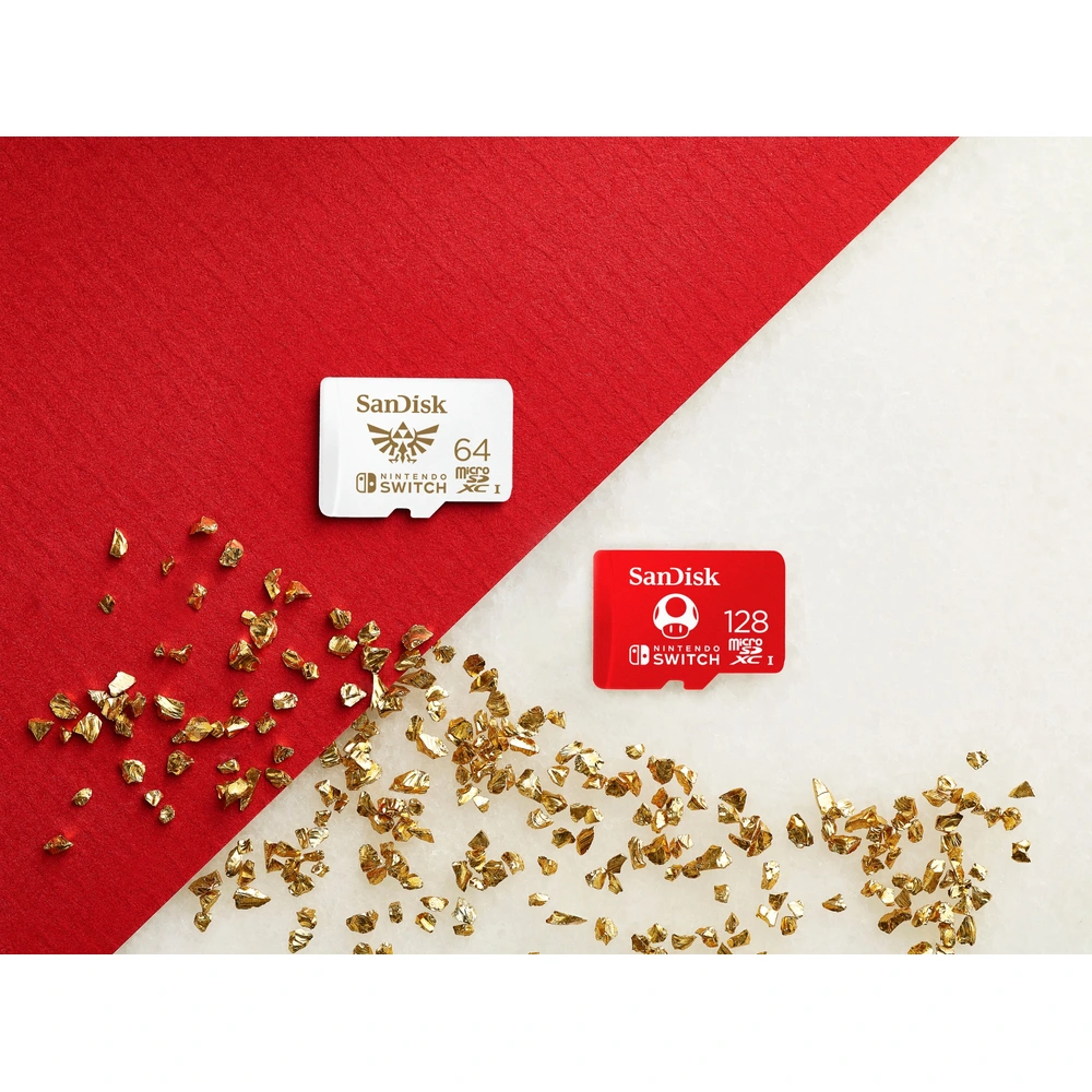 SanDisk 128GB microSD Card for Nintendo Switch Mario Mushroom - Main Image