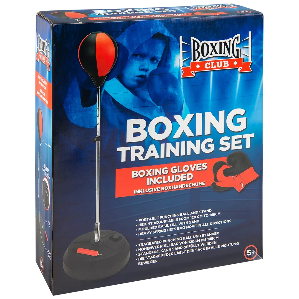 Set De Boxe Enfant - Sac Réglable En Hauteur Avec Gants - Pour 3 à 10 Ans - Intérieur/Extérieur