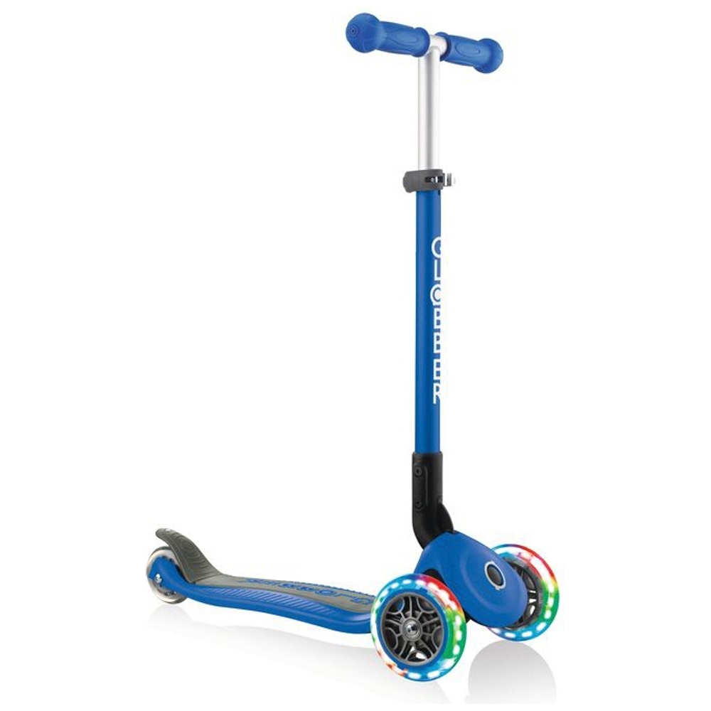 Globber Scooter PRIMO FOLDABLE LIGHTS Roller mit LED Rädern dunkelblau