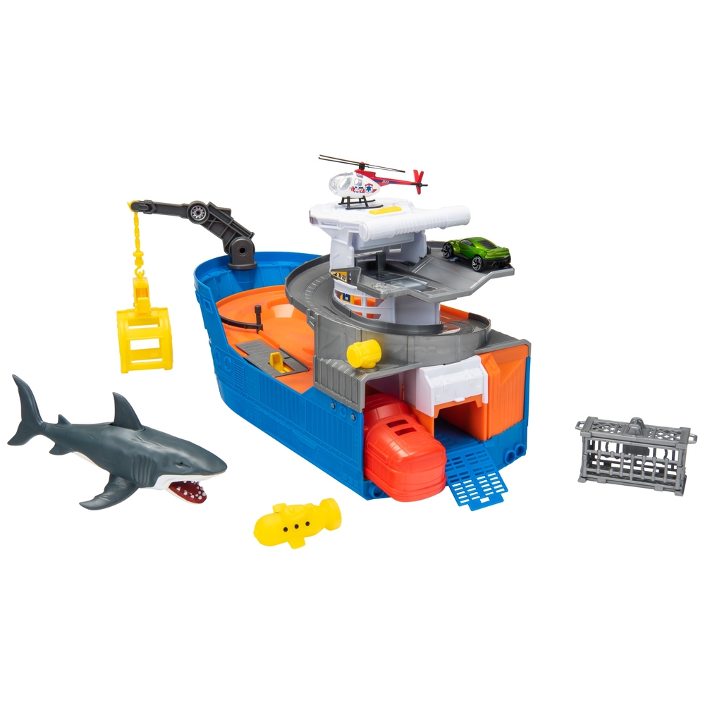Super Wheelz Light and Sound Shark Attack Boat Playset
