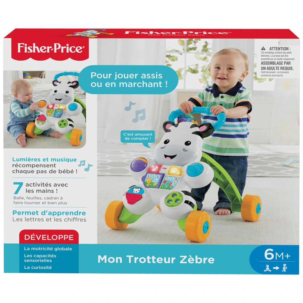 Tourni Rebond Pousseur Zebre Fisher Price Fisher-Price Trotteur