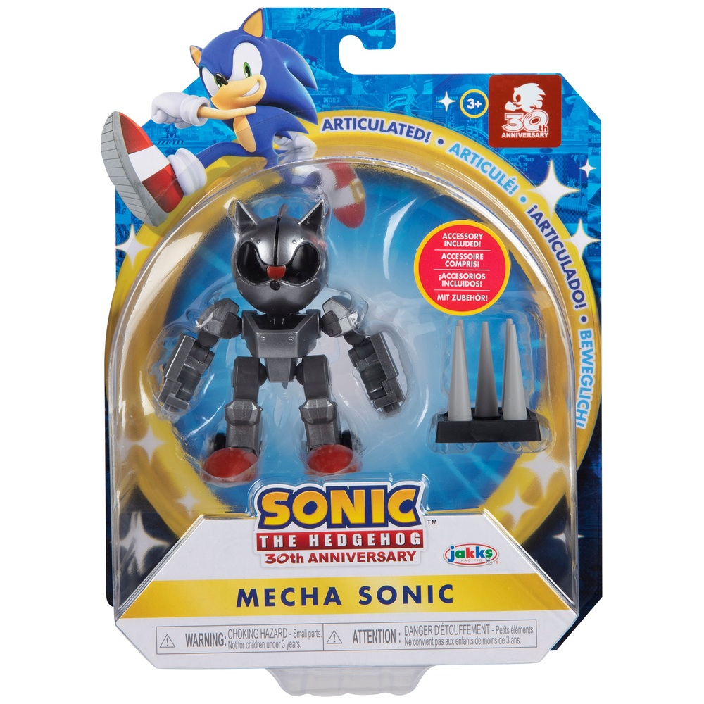 Sonic The Hedgehog 10cm Mecha Sonic with Trap Spring | Smyths Toys UK