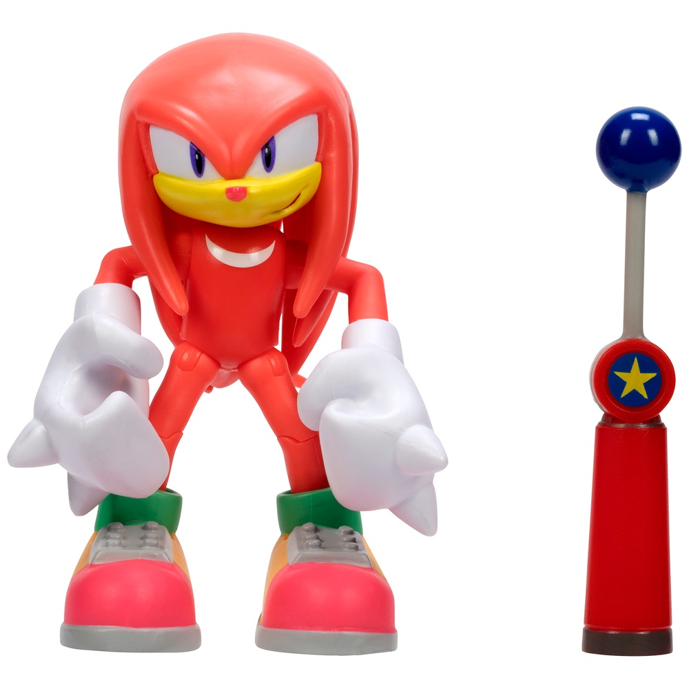 Sonic the Hedgehog 10cm Modern Knuckles with Blue Checkpoint | Smyths ...