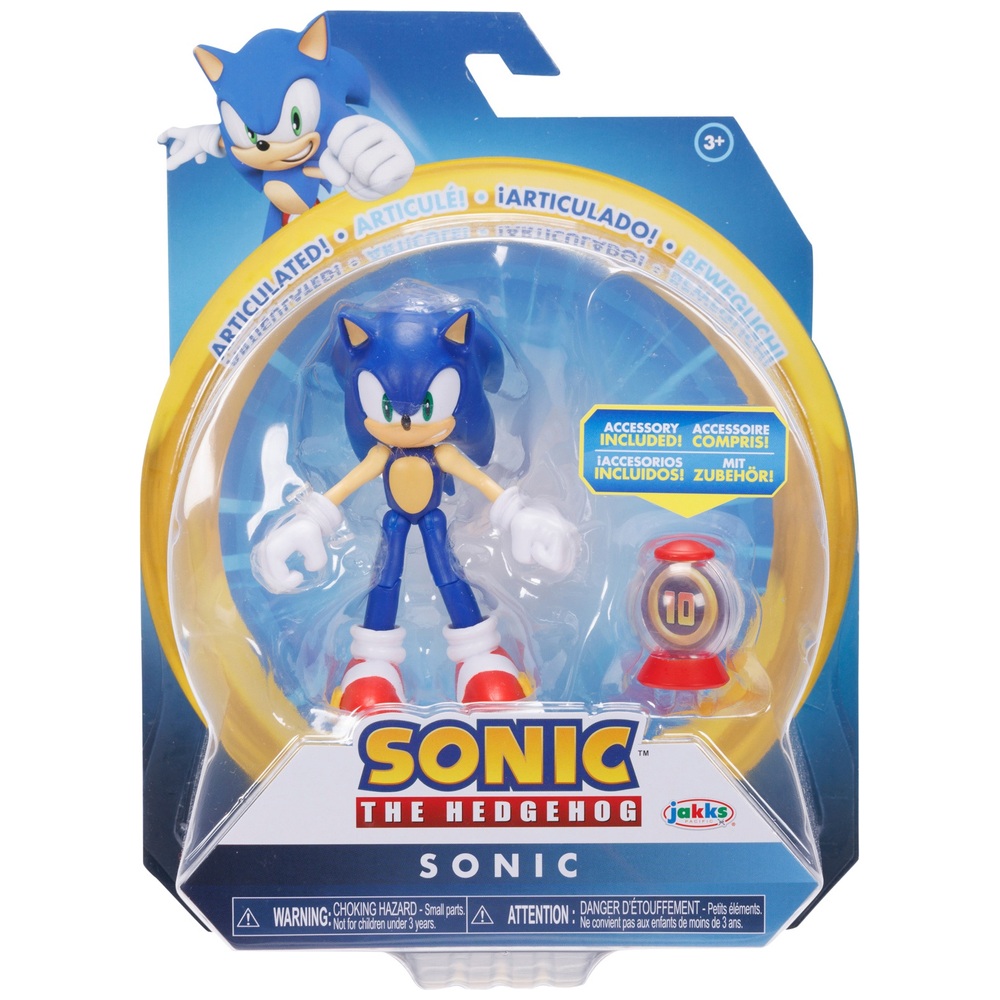 Sonic the Hedgehog 10cm Figurine with Super Ring Item Box | Smyths Toys UK