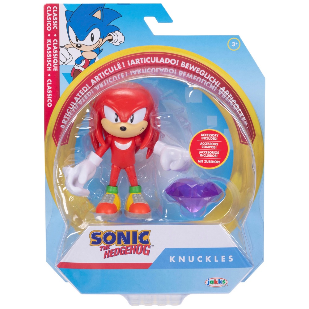 Sonic The Hedgehog 10cm Classic Knuckles Figure with Purple Chaos ...