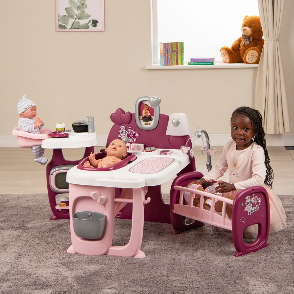 Smoby Verpleegster Poppen Speelcentrum roze/roze met accessoires | Smyths Toys Nederland