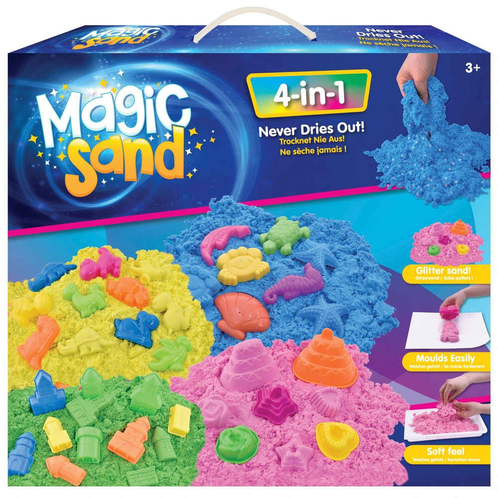 Magic Sand Sensory Sand 4-in-1 Pack 1200g Assortment Smyths Toys UK