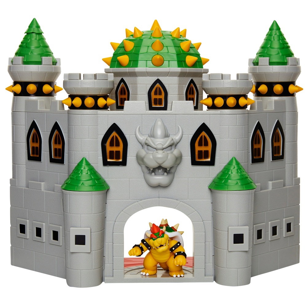 Nintendo Super Mario Spielzeug Bowsers Schloss Deluxe Spielset mit Sound  und Figur