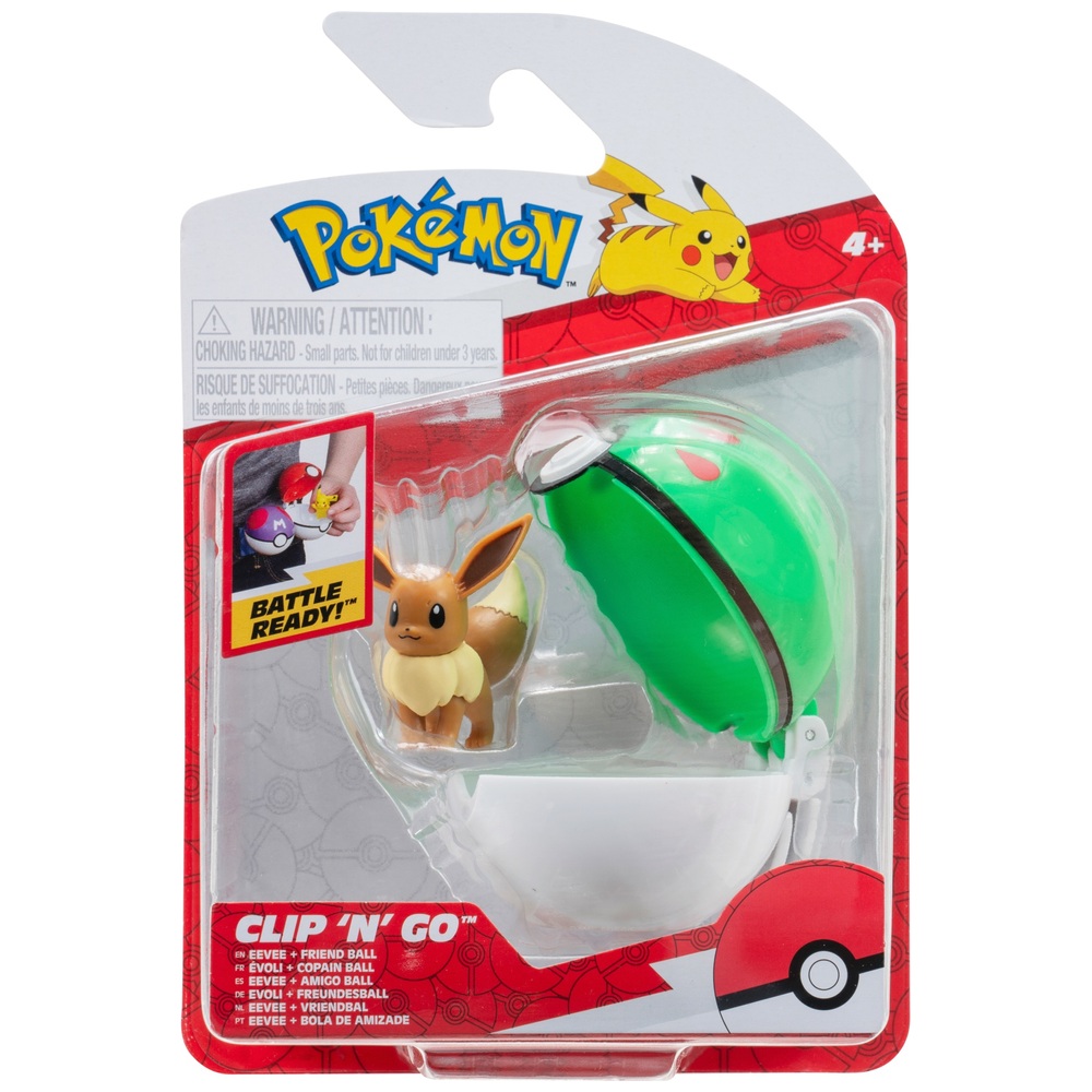 Pokémon Clip 'N' Go Eevee Friend Ball | Smyths Toys UK