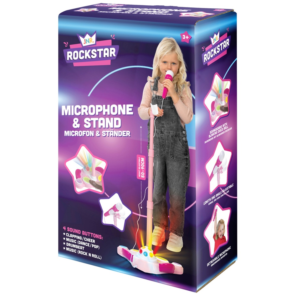 Ontwikkelen Gemaakt van verhaal JNR Superstar staande microfoon, roze | Smyths Toys Nederland