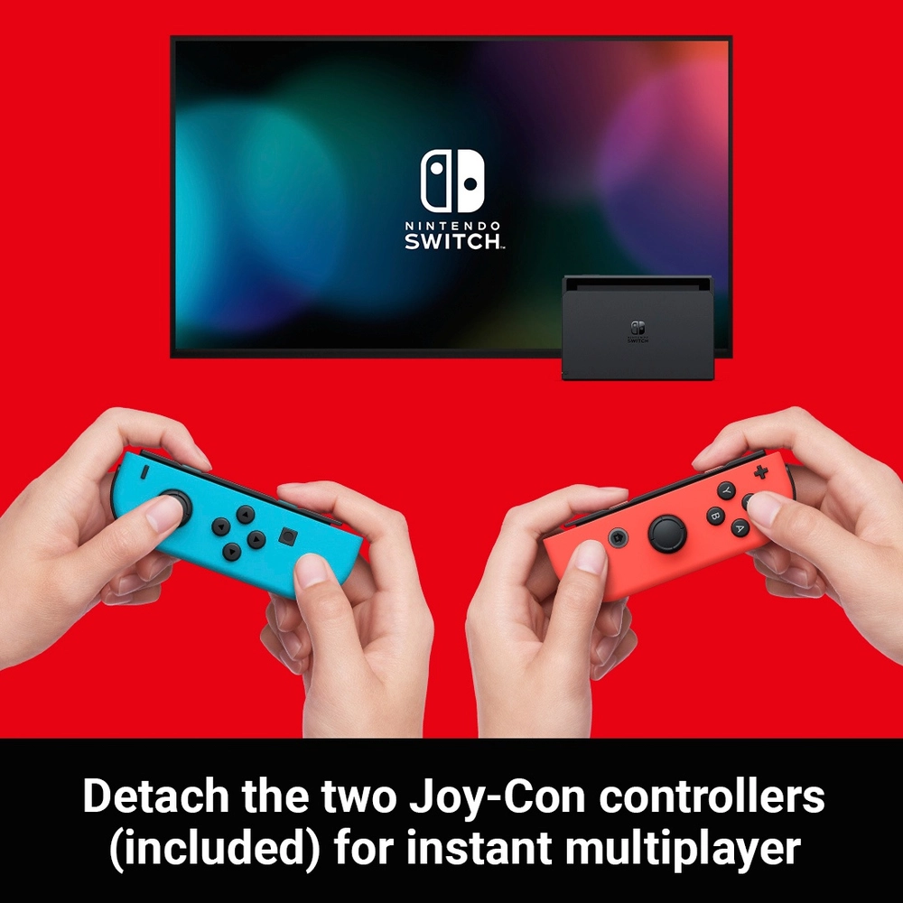 Nintendo Switch Neon Red/Blue with Improved Battery Life | Smyths