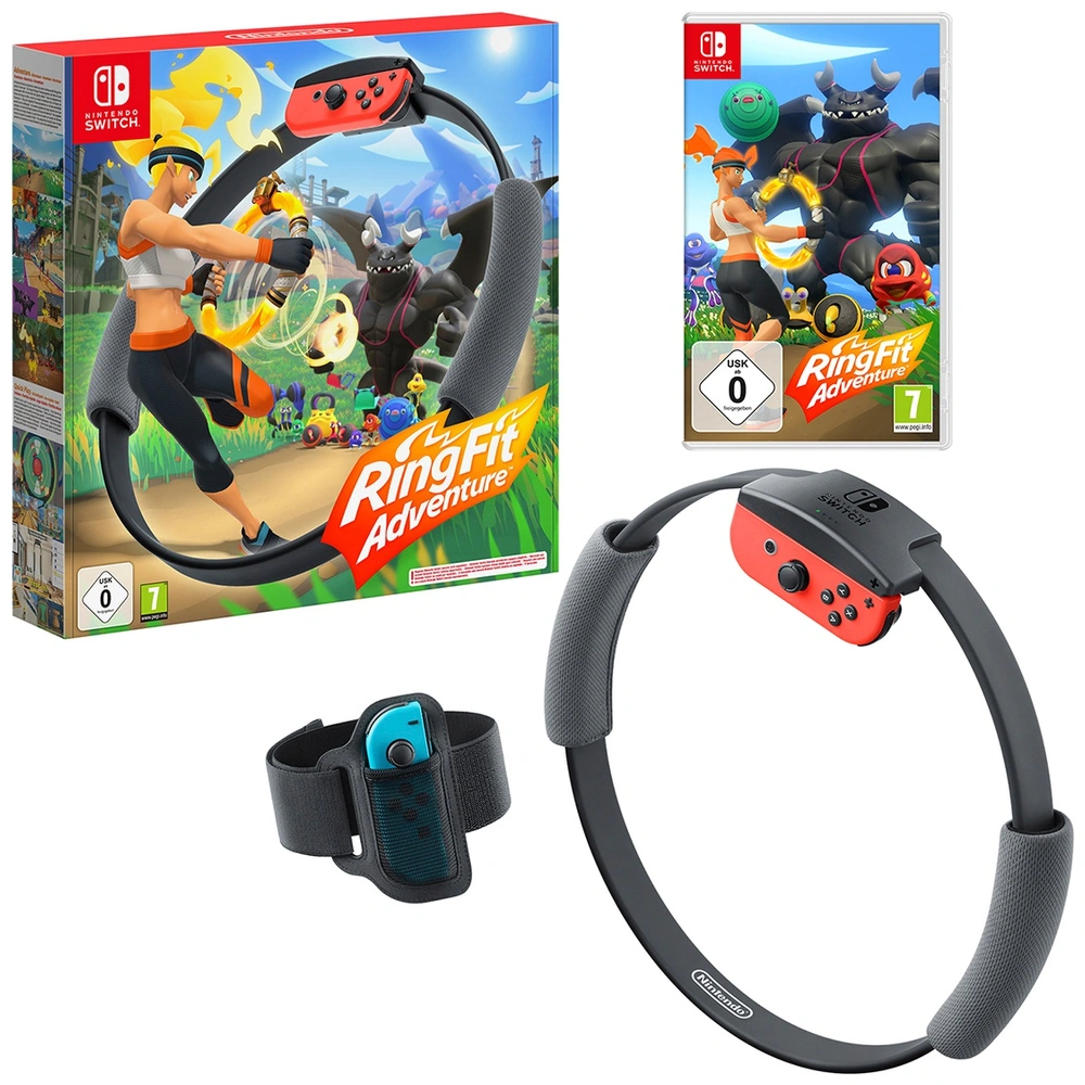 Nintendo Switch Spel Ring Fit Adventure met Ring-Con en