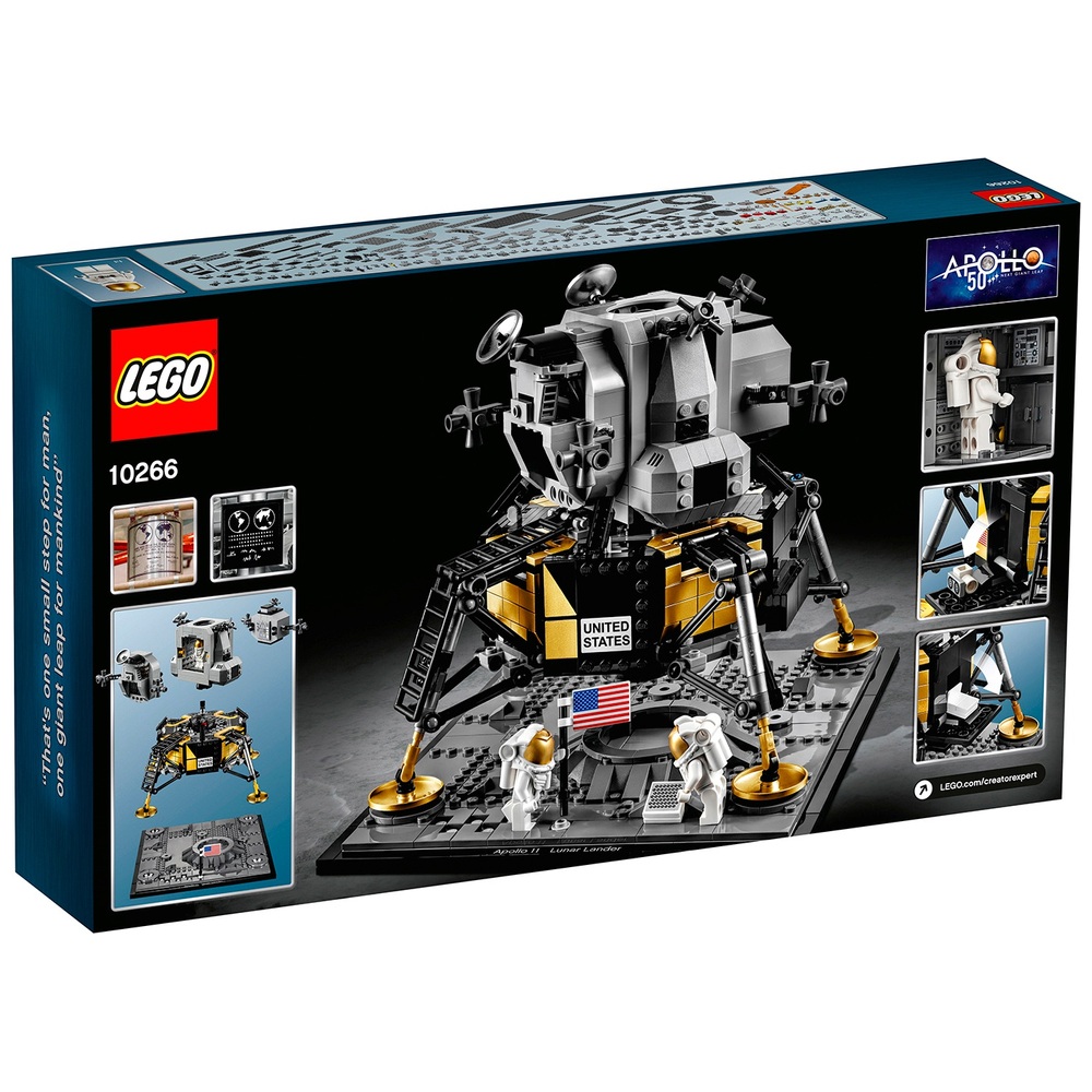 LEGO Creator 10266 NASA Apollo 11 Lunar Lander Space Set | Smyths Toys UK