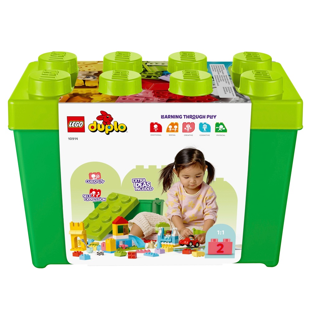 LEGO 10914 DUPLO La boîte de briques deluxe, Jeu de Construction avec  Rangement, Jouet éducatif pour bébés de 1 an et demi - ADMI